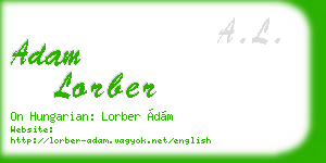 adam lorber business card